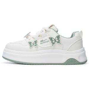 Женские кроссовки для скейтбординга с низким верхом, устойчивые к истиранию и скольжению WARRIOR, Beige Green