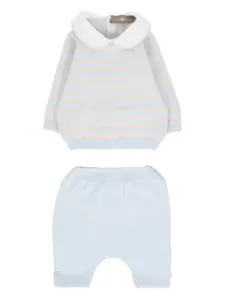 Комплект из свитера и брюк с воротником Питер Пэн Little Bear, синий