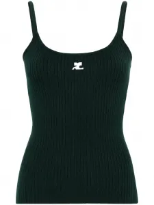 Топ Reedition в рубчик Courrèges, зеленый