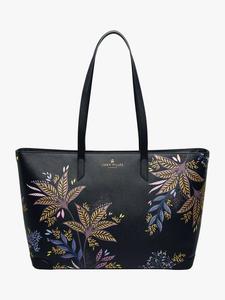 Большая черная ботаническая сумка-тоут Sara Miller, Black/Multi