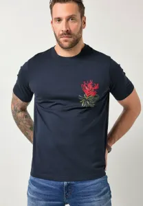 Футболка с принтом halbarm brustprint Jp1880, Navy Blue