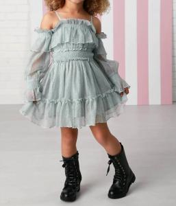 Платье Avery для девочек в серебристом цвете Ooh! La, серебряный