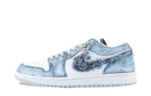 Jordan Эйр 1 противоскользящие износостойкие низкие винтажные баскетбольные кроссовки мужские синий белый - синий белый, цвет Blue White