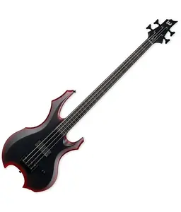 Совершенно новый бас ESP LTD FL-4 Fred Leclercq, черный с красным градиентом, сатиновая отделка
