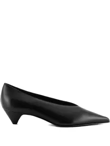 30-миллиметровые кожаные туфли с острым носком Lella Baldi, черный
