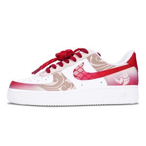 Nike Кроссовки для скейтбординга Air Force 1 унисекс, низкие, белые/розовые/красные