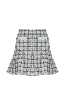 Мини-юбка в клетку Self-Portrait, синий