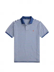 Поло из пике в полоску Polo Ralph Lauren, белый