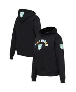 Женский черный флисовый пуловер с капюшоном Las Vegas Raiders Pro Standard