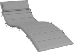 Подушка для шезлонга , серая, 180x60x4 см, ткань Оксфорд vidaXL