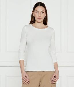 Лонгслив женский Weekend Maxmara облегающего кроя с рукавом 3/4, белый