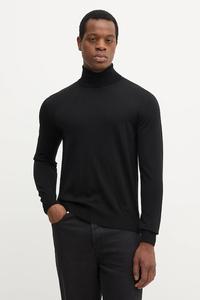 Шерстяной свитер Emporio Armani, черный