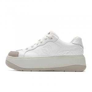 Fila Женские стандартные белые скейтбордистские кроссовки с амортизацией, износостойкими свойствами и увеличенной высотой