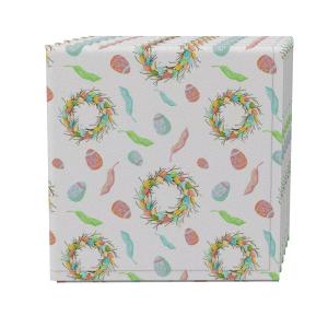 Набор салфеток из 4 шт., 100 % хлопок, 20х20 дюймов, Яркая весенняя Пасха