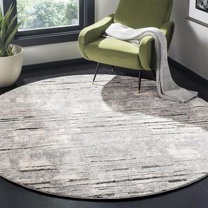 Ковер SAFAVIEH, 201 x 201 см, Spirit Collection Grey / Dark Grey SPR124F современный абстрактный без ворса для столовой, прихожей, гостиной, спальни