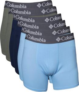 Эксклюзивные 6 пар трусов-боксеров Columbia Amazon, Light Blue/Navy/Stone Green