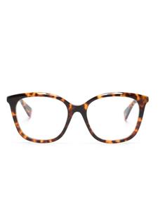 Kenzo очки в квадратной оправе, коричневый