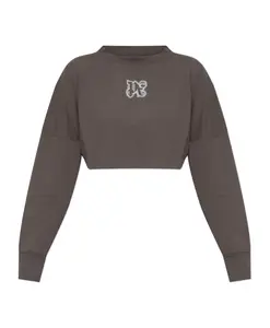 Короткая рубашка с длинными рукавами Palm Angels, серый