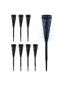 Relaxdays 8 солнечных ламп черного цвета