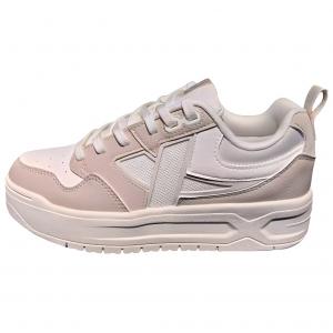 XTEP Нескользящие износостойкие низкие кроссовки для скейтбординга женские, белые, розовые