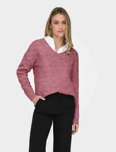 Джемпер ONLY ONLCAMILLA V-NECK LS KNT, Renaissance Rose/Light Pink