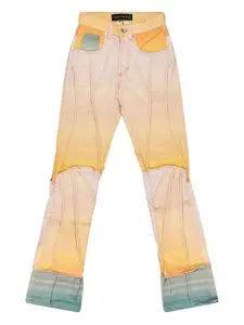 Джинсы Sunset со вставками Who Decides War, желтый