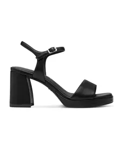 Черные сандалии на плоской подошве с каблуками Tamaris, черный