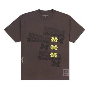 Футболка Cactus Jack By Travis Scott Cactus Jack by Travis Scott x Mitchell & Ness University Of Michigan Seal Tee, коричневый