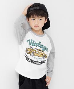 Футболка с длинным рукавом-реглан, 100% хлопок, с принтом Chil2, цвет D Vintage Car/Gray