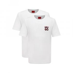 Футболка Hugo с принтом логотипа, набор из двух штук HUGO BOSS, белый