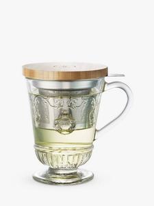 Стакан для заваривания чая Versailles с ситечком и бамбуковой крышкой, 275 мл, прозрачный/натуральный La Rochère, ear/ Natural