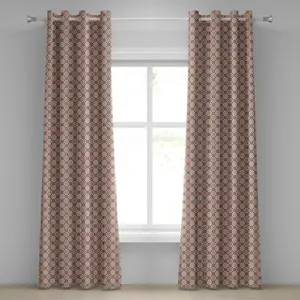 Штора на люверсах ABAKUHAUS с четырехлистником, винтажный художественный узор в форме перепутанных клеверов, восточная тканая иллюстрация, декоративные двухпанельные шторы, 280 см x 225 см, цвет зеленый, белый Abakuhaus