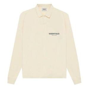 Рубашка ss21 long sleeve french terry polo shirt 'buttercream' Fear Of God Essentials, бежевый
