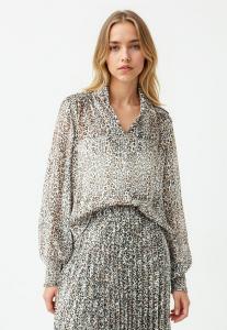 Блуза Jimmy Key V-NECK LEOPARD, Ecru/Off-White