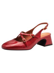 Туфли-лодочки с открытой пяткой Tamaris, Red
