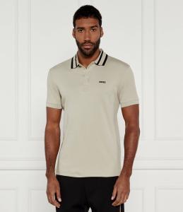 Поло BOSS GREEN Paule Slim Fit, бежевый