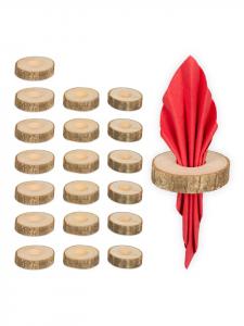 Relaxdays 60 колец для салфеток натурального цвета