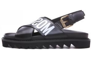 MOSCHINO Сандалии женские с одним ремешком, черные