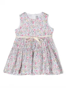 Ярусное платье с цветочным принтом Il Gufo, розовый
