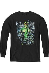 Футболка с длинным рукавом "Green Lantern в окружении смерти" Gildan