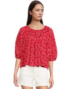 Топ Madewell Grady Top - Cotton Silk Voile, цвет Festival Red