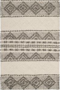 Ковер SAFAVIEH, 61 x 92 см, Natura Collection, Grey & Ivory, ручной работы марокканский бохо этнический из шерсти и хлопка, идеально для помещений с высокой проходимостью: прихожая, гостиная, спальня (NAT102A)