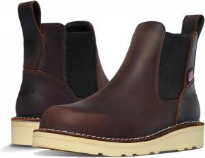 Женские ботинки Chelsea Danner Bull Run 5” - Прочная легкая обувь из кожи полного зерна, подошва с танкеткой и каблуком, коричневый