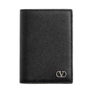 Valentino Кожаный визитник мужской черный Cow Leather