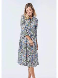 Длинное платье GOLDNER, цвет sand/blau/orange/gemustert