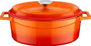 Металлическая кастрюля LAVA 48 л, чугунная, оранжевая LVOTC29K2OR LAVA METAL