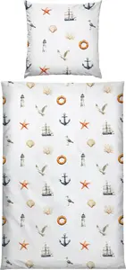 Комплект постельного белья , цветной, 1x 155x220 см + 1x 80x80 см Erwin Müller