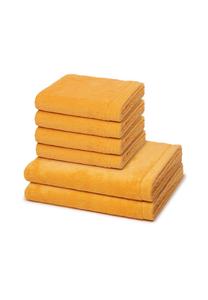 Набор полотенец Cawö Lifestyle, 6 штук, 100x50/140x70 см, желтый