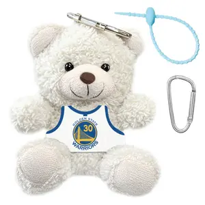 Баскетбольная майка плюшевая игрушка медведь в позе сидя рабочий плюшевая кукла флис высота 13cm AIZIYUO