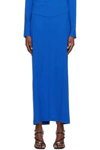 SSENSE Work Capsule – юбка макси из синего штапеля Paris Georgia